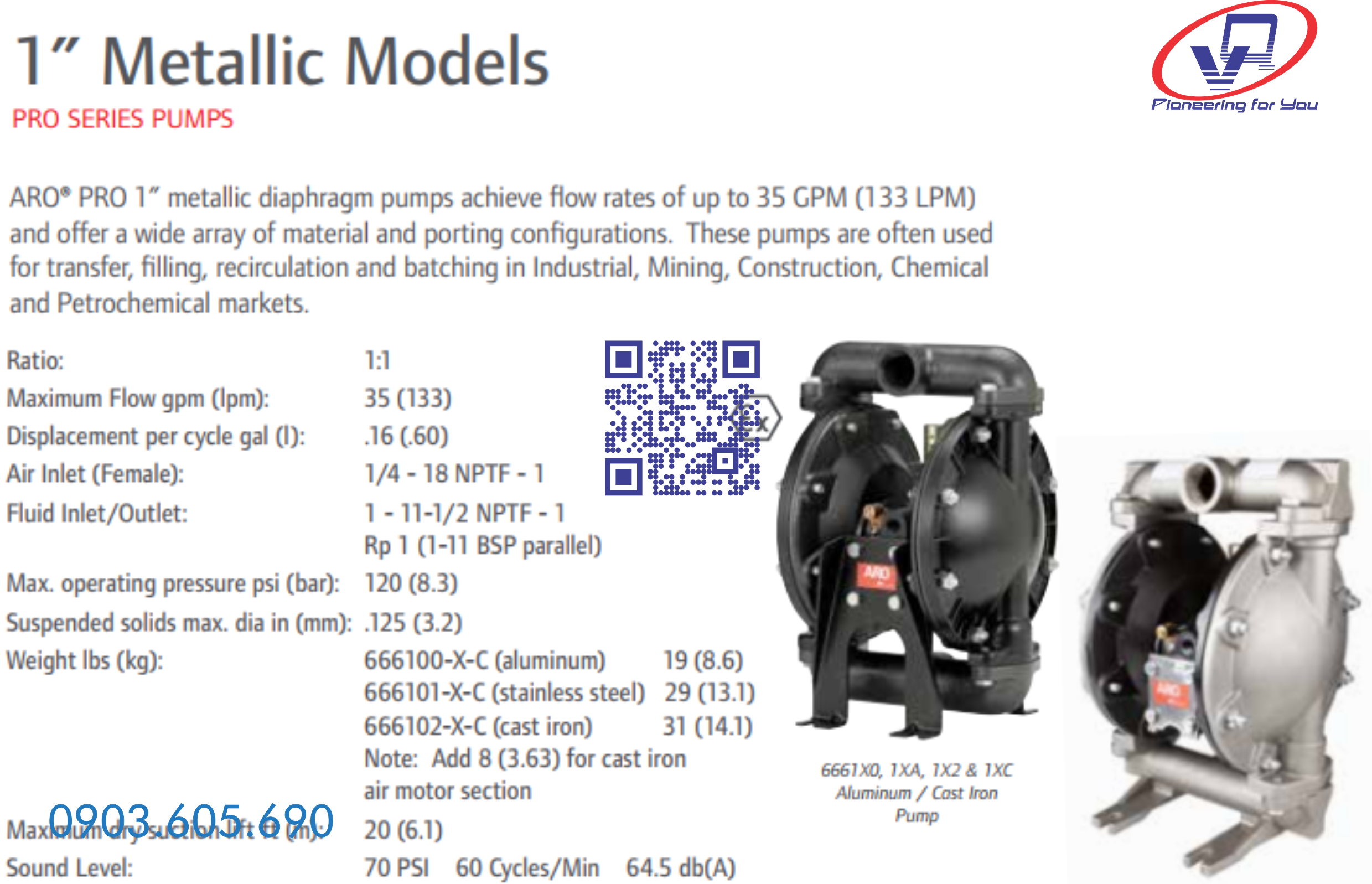 Bơm màng khí nén Aro