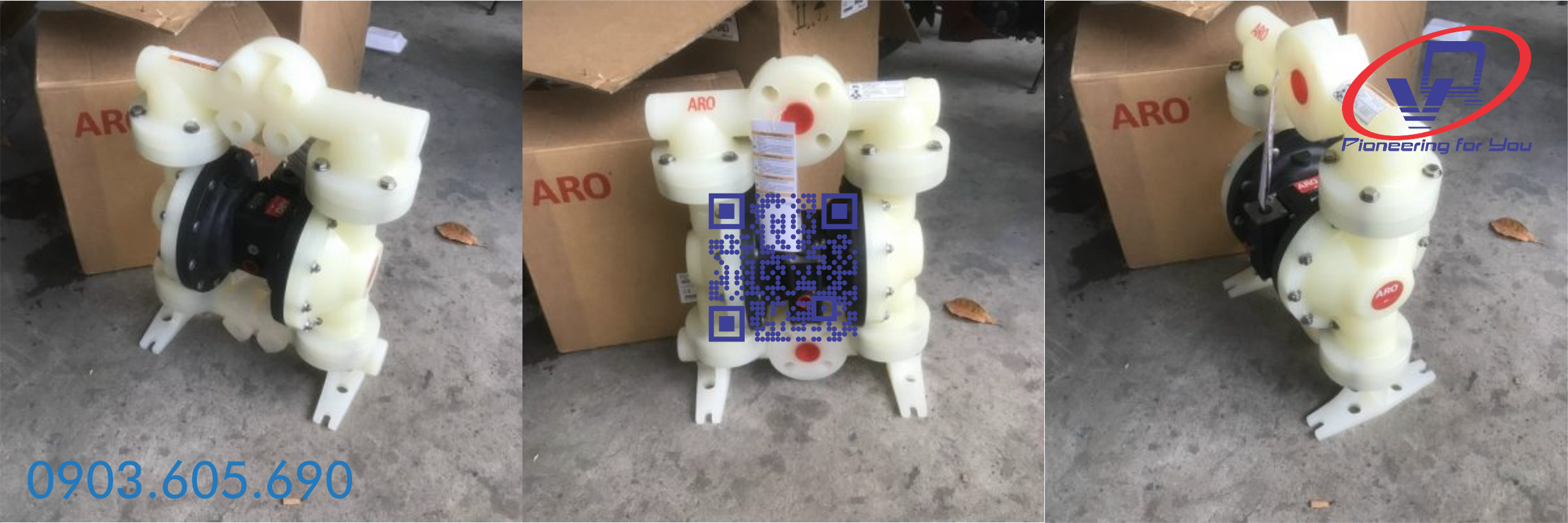 bơm màng ARO PD15P-YPS-PTT nhựa PP màng PTFE